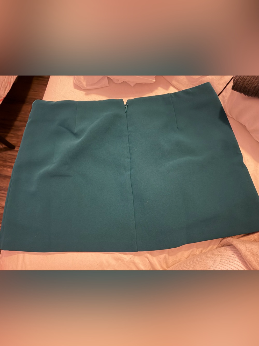 Amanda Uprichard Teal Belted Wrap Mini Skirt - Picture 3 of 3